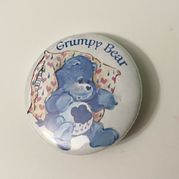 Vintage 2001 Care Bears Grumpy Bear Button Pin - Picture 9 of 9